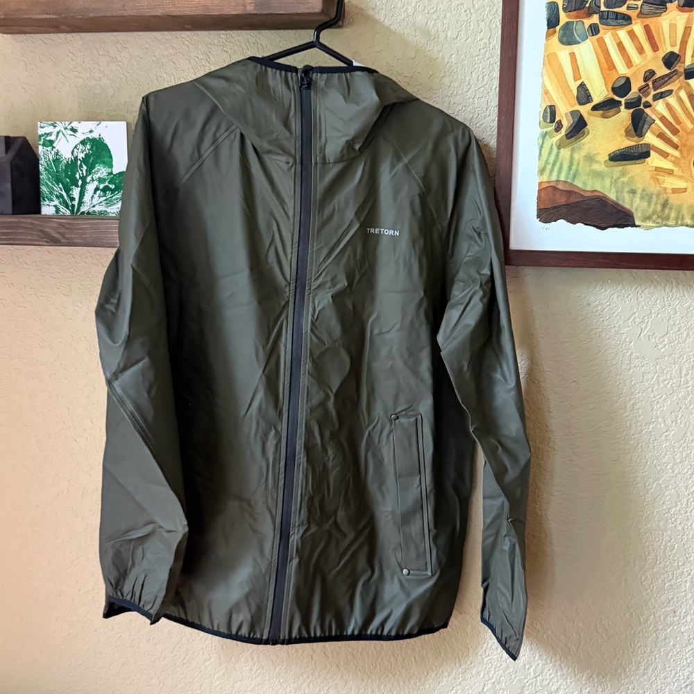 Tretorn Men’s Drizzle Lightweight Rain Jacket M Green
